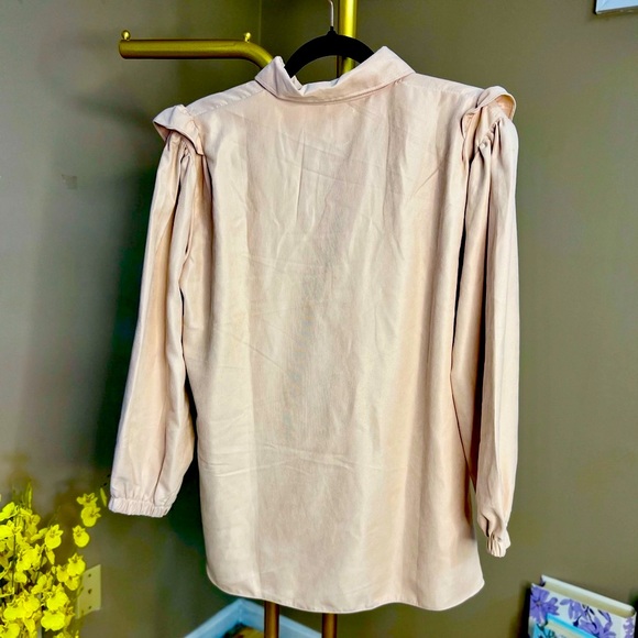 Cream Ruffled Women's Top - Picture 2 of 8